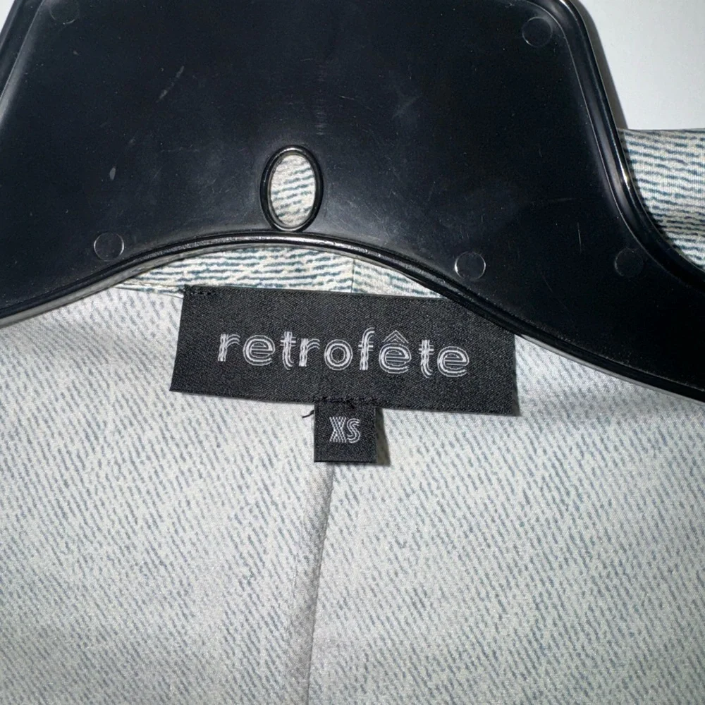 Retrofete Hailey Silk Denim Print Dress Size XS - Picture 6 of 7